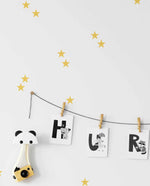 Stars | Medium Decal Set-Decals-Olive et Oriel-Decorate your kids bedroom wall decor with removable wall decals, these fabric kids decals are a great way to add colour and update your children's bedroom. Available as girls wall decals or boys wall decals, there are also nursery decals.