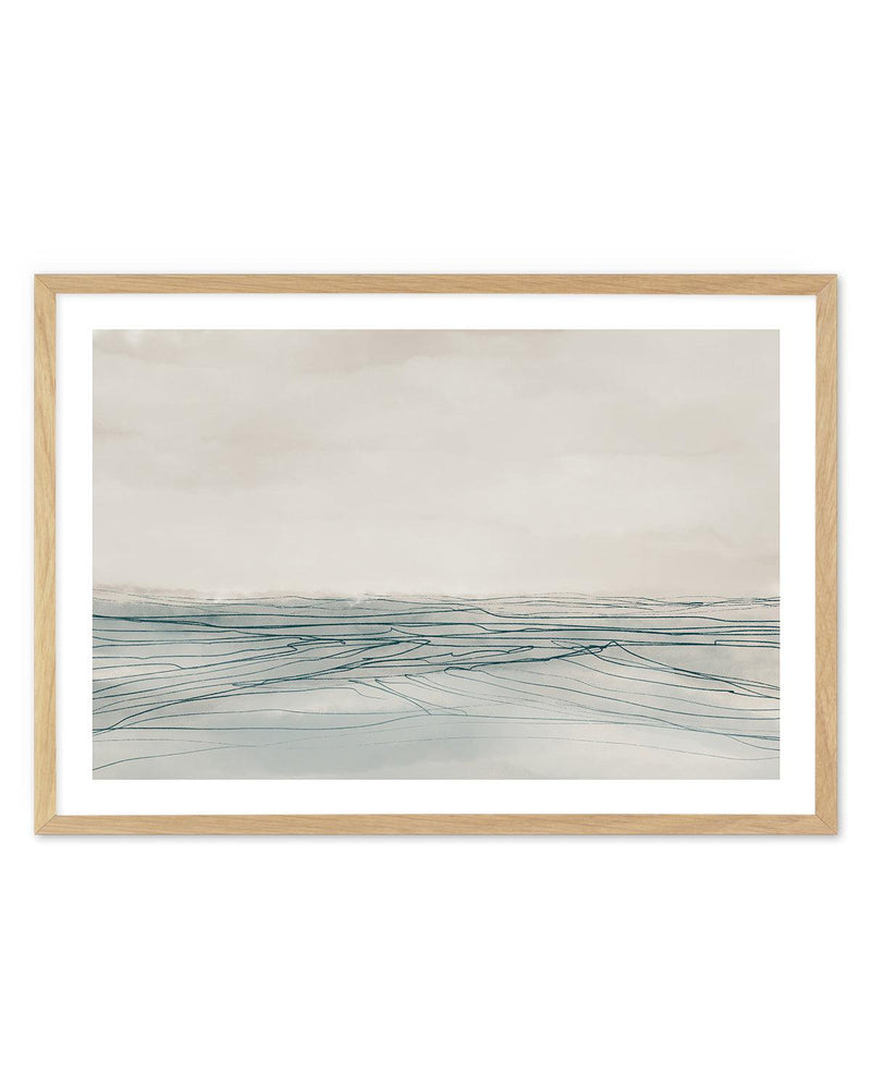 Still Sea by Dan Hobday LS Art Print-PRINT-Olive et Oriel-Dan Hobday-A5 | 5.8" x 8.3" | 14.8 x 21cm-Oak-With White Border-Buy-Australian-Art-Prints-Online-with-Olive-et-Oriel-Your-Artwork-Specialists-Austrailia-Decorate-With-Coastal-Photo-Wall-Art-Prints-From-Our-Beach-House-Artwork-Collection-Fine-Poster-and-Framed-Artwork