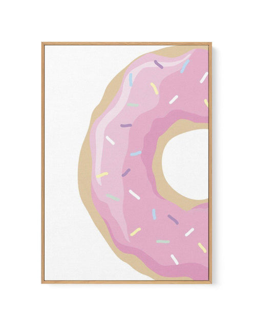 Strawberry Donut | Framed Canvas-CANVAS-You can shop wall art online with Olive et Oriel for everything from abstract art to fun kids wall art. Our beautiful modern art prints and canvas art are available from large canvas prints to wall art paintings and our proudly Australian artwork collection offers only the highest quality framed large wall art and canvas art Australia - You can buy fashion photography prints or Hampton print posters and paintings on canvas from Olive et Oriel and have them
