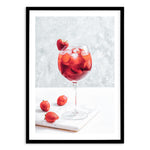 Strawberry Spritz Art Print-PRINT-Olive et Oriel-Olive et Oriel-A5 | 5.8" x 8.3" | 14.8 x 21cm-Black-With White Border-Buy-Australian-Art-Prints-Online-with-Olive-et-Oriel-Your-Artwork-Specialists-Austrailia-Decorate-With-Coastal-Photo-Wall-Art-Prints-From-Our-Beach-House-Artwork-Collection-Fine-Poster-and-Framed-Artwork