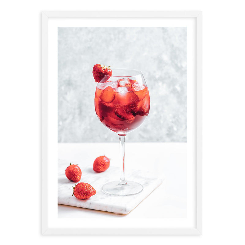 Strawberry Spritz Art Print-PRINT-Olive et Oriel-Olive et Oriel-A5 | 5.8" x 8.3" | 14.8 x 21cm-White-With White Border-Buy-Australian-Art-Prints-Online-with-Olive-et-Oriel-Your-Artwork-Specialists-Austrailia-Decorate-With-Coastal-Photo-Wall-Art-Prints-From-Our-Beach-House-Artwork-Collection-Fine-Poster-and-Framed-Artwork