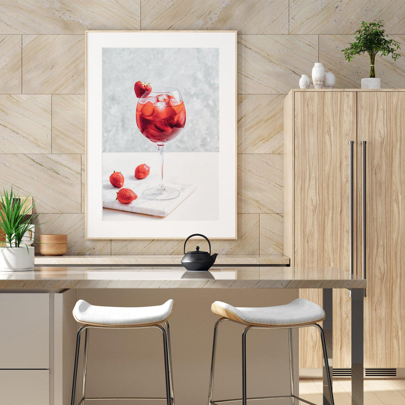 Strawberry Spritz Art Print-PRINT-Olive et Oriel-Olive et Oriel-Buy-Australian-Art-Prints-Online-with-Olive-et-Oriel-Your-Artwork-Specialists-Austrailia-Decorate-With-Coastal-Photo-Wall-Art-Prints-From-Our-Beach-House-Artwork-Collection-Fine-Poster-and-Framed-Artwork