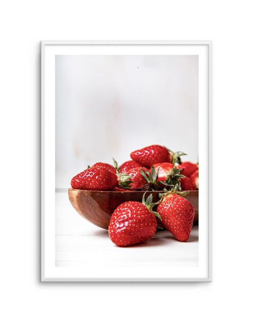 Strawberries Art Print-PRINT-Olive et Oriel-Olive et Oriel-Buy-Australian-Art-Prints-Online-with-Olive-et-Oriel-Your-Artwork-Specialists-Austrailia-Decorate-With-Coastal-Photo-Wall-Art-Prints-From-Our-Beach-House-Artwork-Collection-Fine-Poster-and-Framed-Artwork