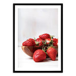 Strawberries Art Print-PRINT-Olive et Oriel-Olive et Oriel-A5 | 5.8" x 8.3" | 14.8 x 21cm-Black-With White Border-Buy-Australian-Art-Prints-Online-with-Olive-et-Oriel-Your-Artwork-Specialists-Austrailia-Decorate-With-Coastal-Photo-Wall-Art-Prints-From-Our-Beach-House-Artwork-Collection-Fine-Poster-and-Framed-Artwork
