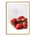 Strawberries Art Print-PRINT-Olive et Oriel-Olive et Oriel-A5 | 5.8" x 8.3" | 14.8 x 21cm-Oak-With White Border-Buy-Australian-Art-Prints-Online-with-Olive-et-Oriel-Your-Artwork-Specialists-Austrailia-Decorate-With-Coastal-Photo-Wall-Art-Prints-From-Our-Beach-House-Artwork-Collection-Fine-Poster-and-Framed-Artwork