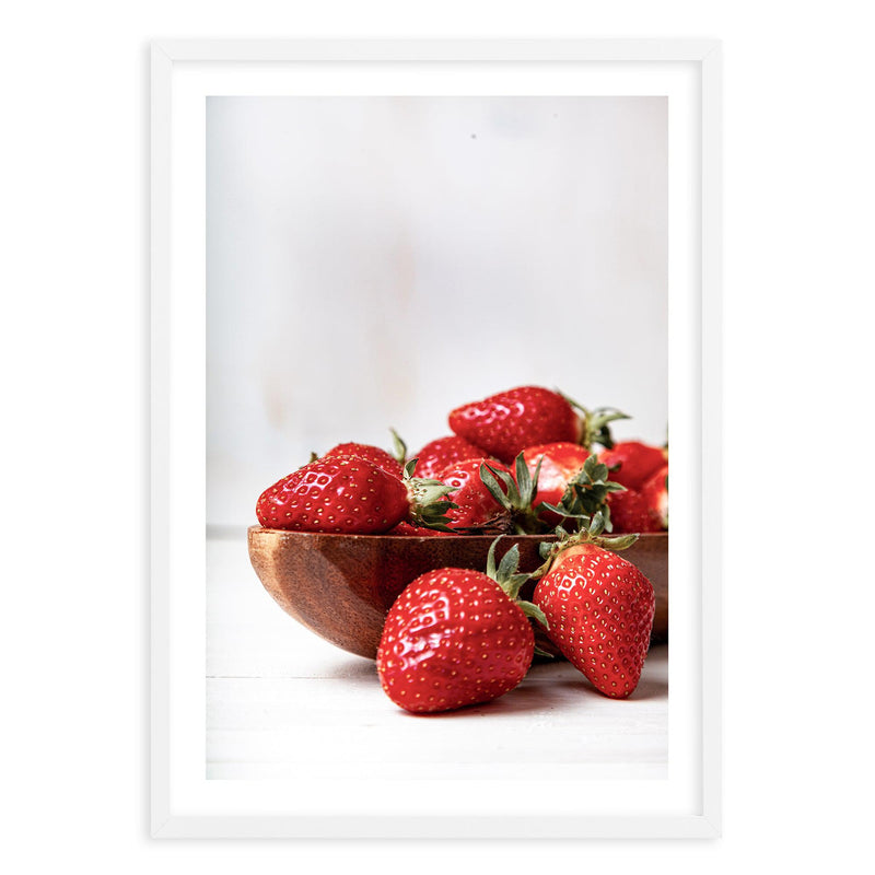 Strawberries Art Print-PRINT-Olive et Oriel-Olive et Oriel-A5 | 5.8" x 8.3" | 14.8 x 21cm-White-With White Border-Buy-Australian-Art-Prints-Online-with-Olive-et-Oriel-Your-Artwork-Specialists-Austrailia-Decorate-With-Coastal-Photo-Wall-Art-Prints-From-Our-Beach-House-Artwork-Collection-Fine-Poster-and-Framed-Artwork