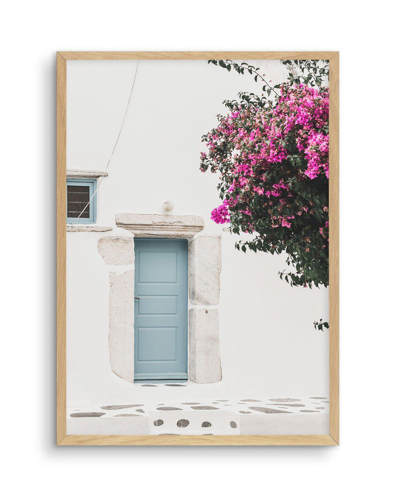 Streets of Mykonos III Art Print-Shop Greece Wall Art Prints Online with Olive et Oriel - Our collection of Greek Islands art prints offer unique wall art including blue domes of Santorini in Oia, mediterranean sea prints and incredible posters from Milos and other Greece landscape photography - this collection will add mediterranean blue to your home, perfect for updating the walls in coastal, beach house style. There is Greece art on canvas and extra large wall art with fast, free shipping acr