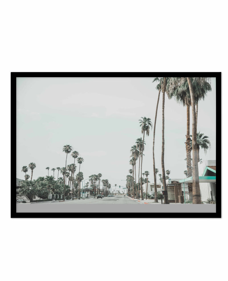 Streets of Palm Springs Art Print-PRINT-Olive et Oriel-Olive et Oriel-A4 | 8.3" x 11.7" | 21 x 29.7cm-Black-With White Border-Buy-Australian-Art-Prints-Online-with-Olive-et-Oriel-Your-Artwork-Specialists-Austrailia-Decorate-With-Coastal-Photo-Wall-Art-Prints-From-Our-Beach-House-Artwork-Collection-Fine-Poster-and-Framed-Artwork