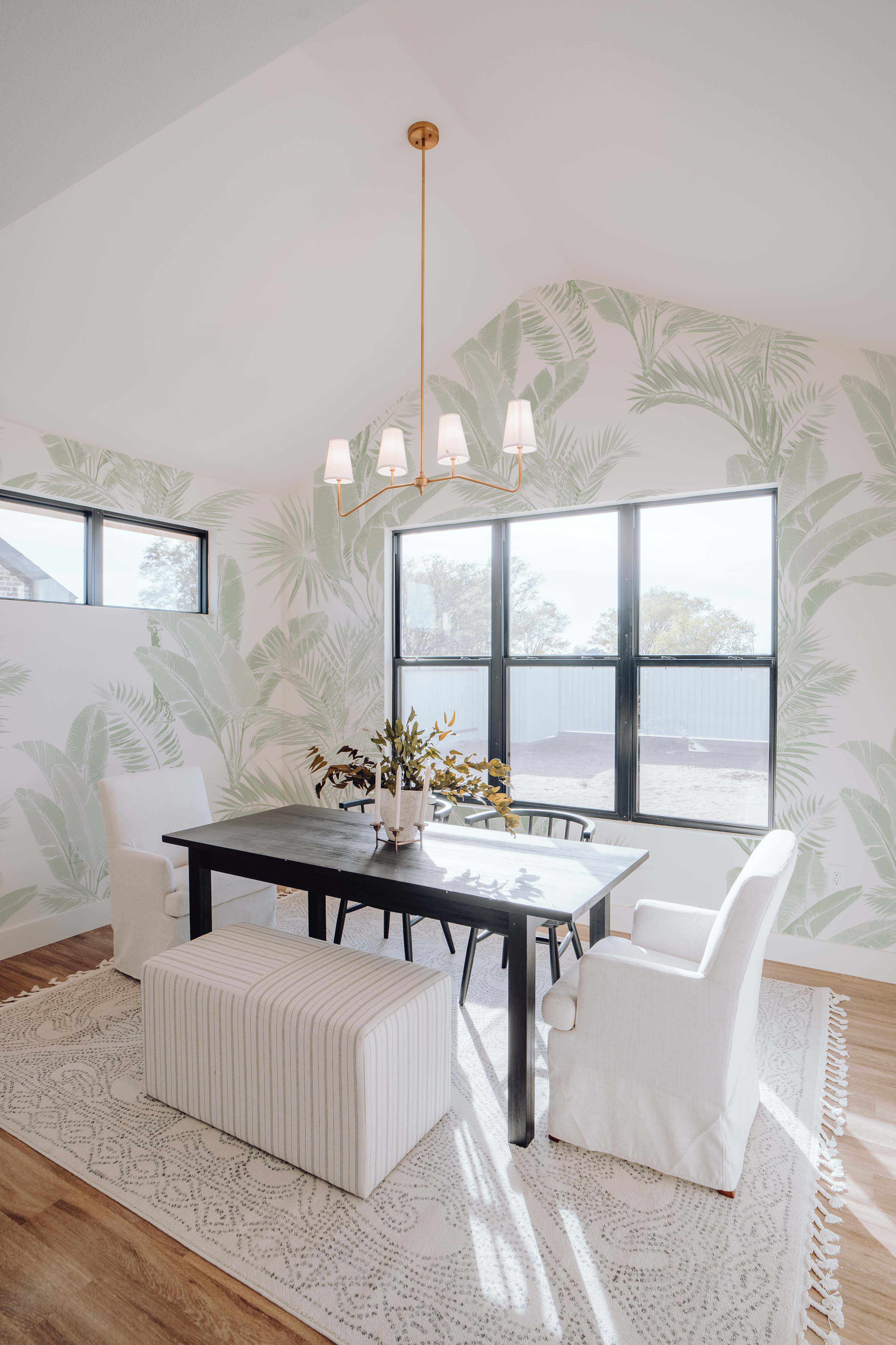 Luxe Tropical in Sage Green Wallpaper