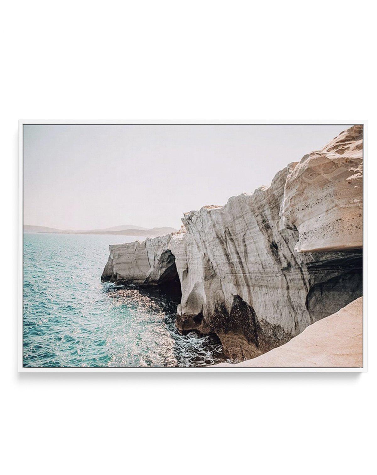 Summer Days | Greece | Framed Canvas-Shop Greece Wall Art Prints Online with Olive et Oriel - Our collection of Greek Islands art prints offer unique wall art including blue domes of Santorini in Oia, mediterranean sea prints and incredible posters from Milos and other Greece landscape photography - this collection will add mediterranean blue to your home, perfect for updating the walls in coastal, beach house style. There is Greece art on canvas and extra large wall art with fast, free shipping