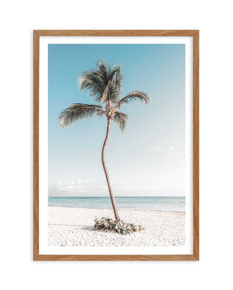 Summer Palm Art Print-PRINT-Olive et Oriel-Olive et Oriel-50x70 cm | 19.6" x 27.5"-Walnut-With White Border-Buy-Australian-Art-Prints-Online-with-Olive-et-Oriel-Your-Artwork-Specialists-Austrailia-Decorate-With-Coastal-Photo-Wall-Art-Prints-From-Our-Beach-House-Artwork-Collection-Fine-Poster-and-Framed-Artwork