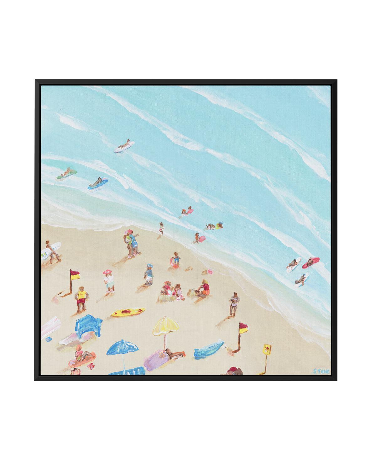 Summer in Bondi by Belinda Stone | Framed Canvas-CANVAS-You can shop wall art online with Olive et Oriel for everything from abstract art to fun kids wall art. Our beautiful modern art prints and canvas art are available from large canvas prints to wall art paintings and our proudly Australian artwork collection offers only the highest quality framed large wall art and canvas art Australia - You can buy fashion photography prints or Hampton print posters and paintings on canvas from Olive et Ori