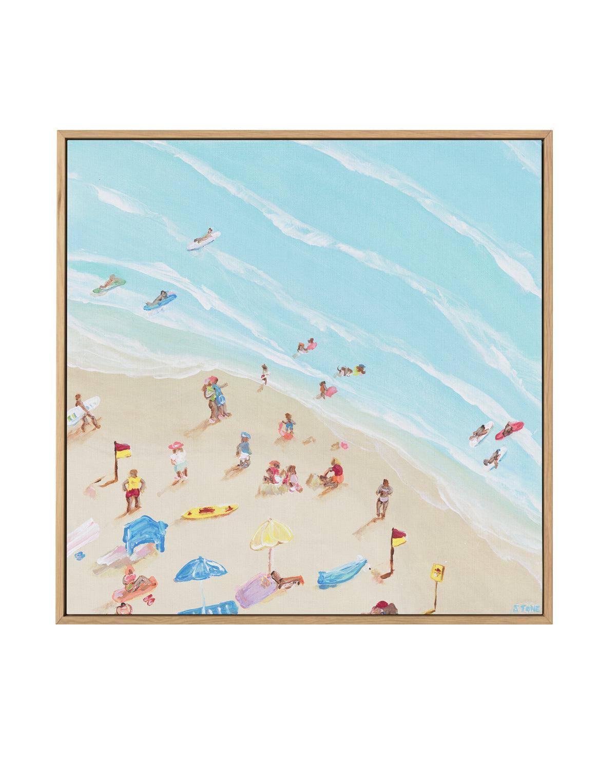 Summer in Bondi by Belinda Stone | Framed Canvas-CANVAS-You can shop wall art online with Olive et Oriel for everything from abstract art to fun kids wall art. Our beautiful modern art prints and canvas art are available from large canvas prints to wall art paintings and our proudly Australian artwork collection offers only the highest quality framed large wall art and canvas art Australia - You can buy fashion photography prints or Hampton print posters and paintings on canvas from Olive et Ori