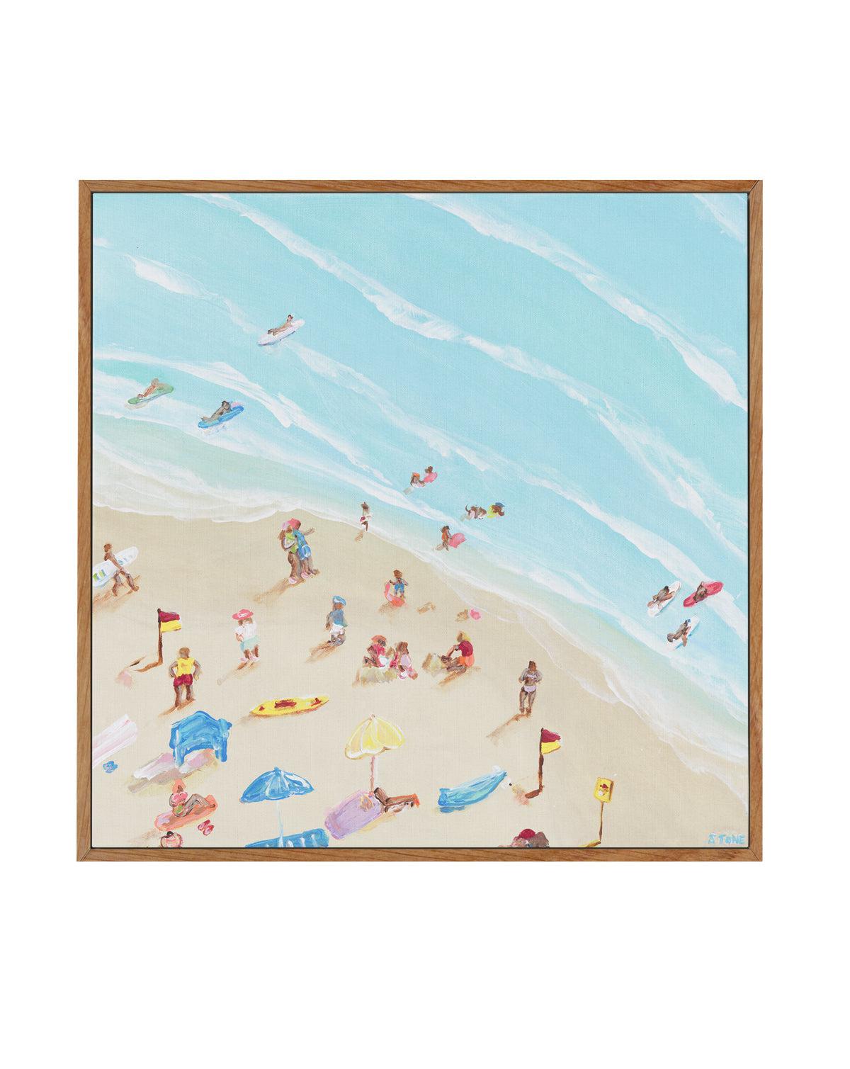 Summer in Bondi by Belinda Stone | Framed Canvas-CANVAS-You can shop wall art online with Olive et Oriel for everything from abstract art to fun kids wall art. Our beautiful modern art prints and canvas art are available from large canvas prints to wall art paintings and our proudly Australian artwork collection offers only the highest quality framed large wall art and canvas art Australia - You can buy fashion photography prints or Hampton print posters and paintings on canvas from Olive et Ori