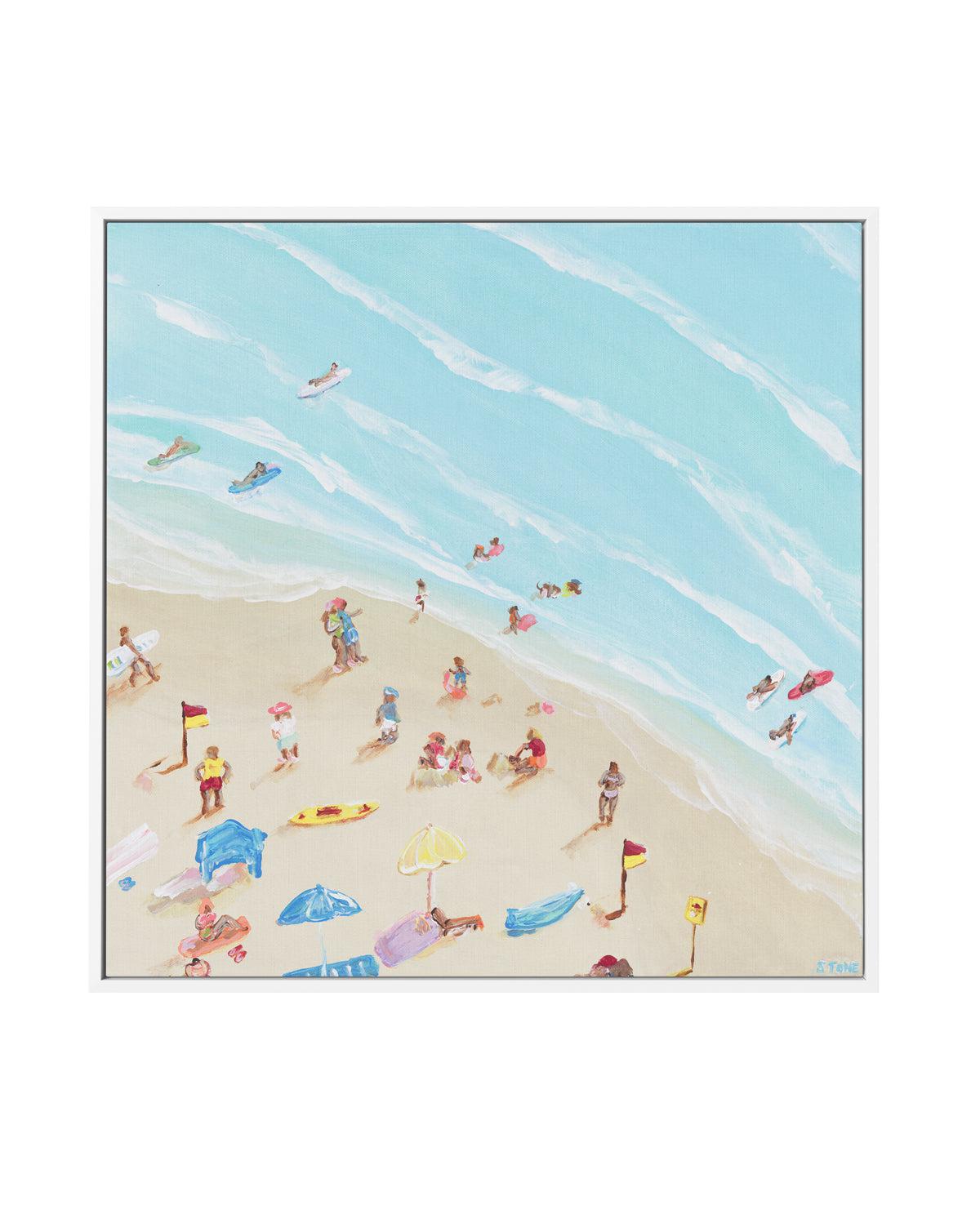 Summer in Bondi by Belinda Stone | Framed Canvas-CANVAS-You can shop wall art online with Olive et Oriel for everything from abstract art to fun kids wall art. Our beautiful modern art prints and canvas art are available from large canvas prints to wall art paintings and our proudly Australian artwork collection offers only the highest quality framed large wall art and canvas art Australia - You can buy fashion photography prints or Hampton print posters and paintings on canvas from Olive et Ori