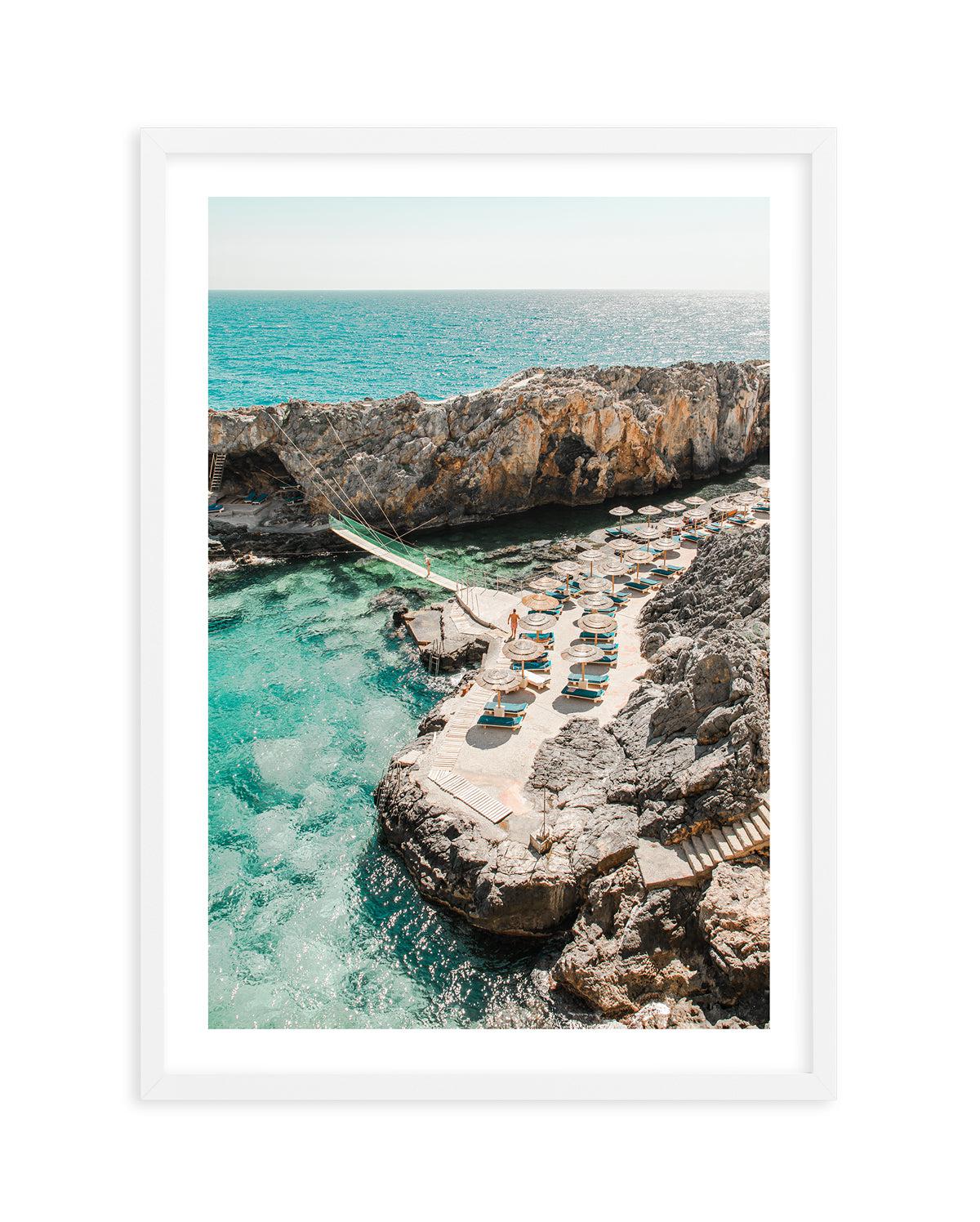 Summer in Greece by Jovani Demetrie Art Print-Shop Greece Wall Art Prints Online with Olive et Oriel - Our collection of Greek Islands art prints offer unique wall art including blue domes of Santorini in Oia, mediterranean sea prints and incredible posters from Milos and other Greece landscape photography - this collection will add mediterranean blue to your home, perfect for updating the walls in coastal, beach house style. There is Greece art on canvas and extra large wall art with fast, free