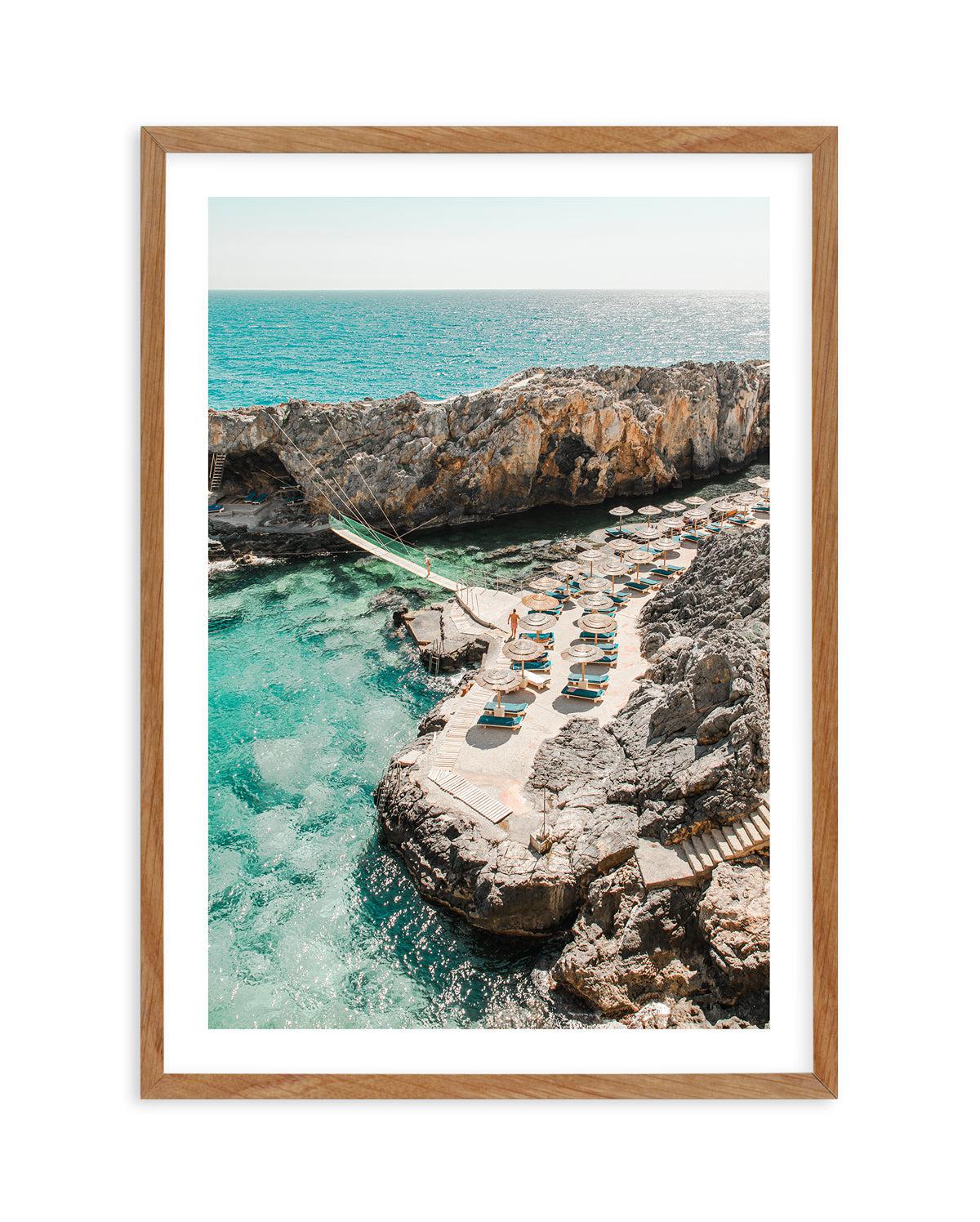 Summer in Greece by Jovani Demetrie Art Print-Shop Greece Wall Art Prints Online with Olive et Oriel - Our collection of Greek Islands art prints offer unique wall art including blue domes of Santorini in Oia, mediterranean sea prints and incredible posters from Milos and other Greece landscape photography - this collection will add mediterranean blue to your home, perfect for updating the walls in coastal, beach house style. There is Greece art on canvas and extra large wall art with fast, free