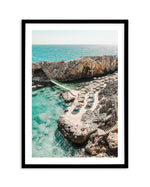 Summer in Greece by Jovani Demetrie Art Print-Shop Greece Wall Art Prints Online with Olive et Oriel - Our collection of Greek Islands art prints offer unique wall art including blue domes of Santorini in Oia, mediterranean sea prints and incredible posters from Milos and other Greece landscape photography - this collection will add mediterranean blue to your home, perfect for updating the walls in coastal, beach house style. There is Greece art on canvas and extra large wall art with fast, free
