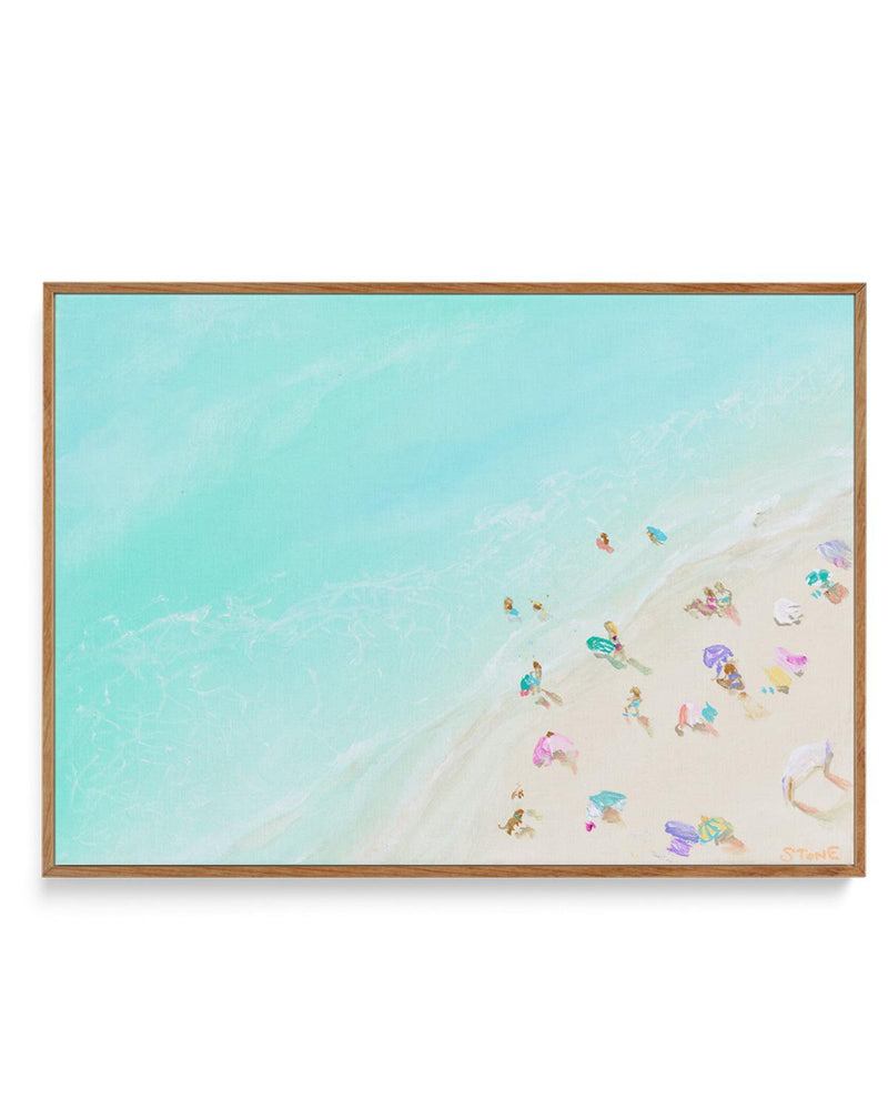 Summer in Manly by Belinda Stone | Framed Canvas-CANVAS-You can shop wall art online with Olive et Oriel for everything from abstract art to fun kids wall art. Our beautiful modern art prints and canvas art are available from large canvas prints to wall art paintings and our proudly Australian artwork collection offers only the highest quality framed large wall art and canvas art Australia - You can buy fashion photography prints or Hampton print posters and paintings on canvas from Olive et Ori