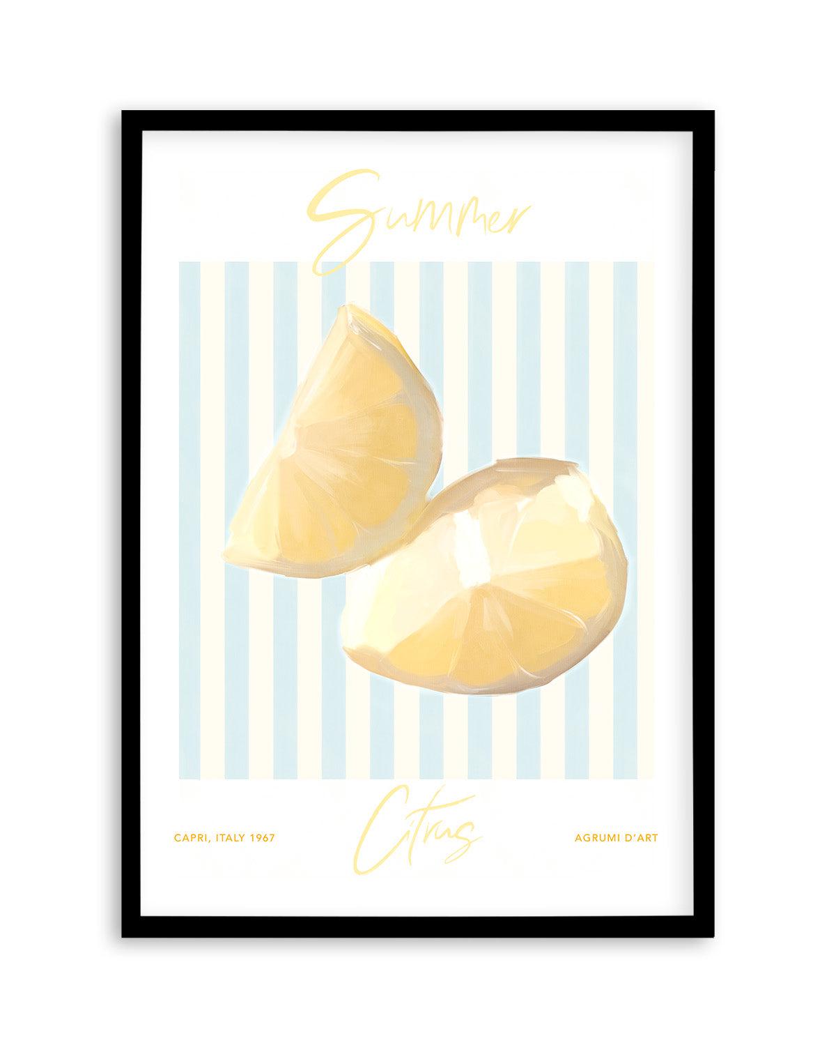 Summer Citrus Art Print-PRINT-Olive et Oriel-Olive et Oriel-A5 | 5.8" x 8.3" | 14.8 x 21cm-Black-With White Border-Buy-Australian-Art-Prints-Online-with-Olive-et-Oriel-Your-Artwork-Specialists-Austrailia-Decorate-With-Coastal-Photo-Wall-Art-Prints-From-Our-Beach-House-Artwork-Collection-Fine-Poster-and-Framed-Artwork