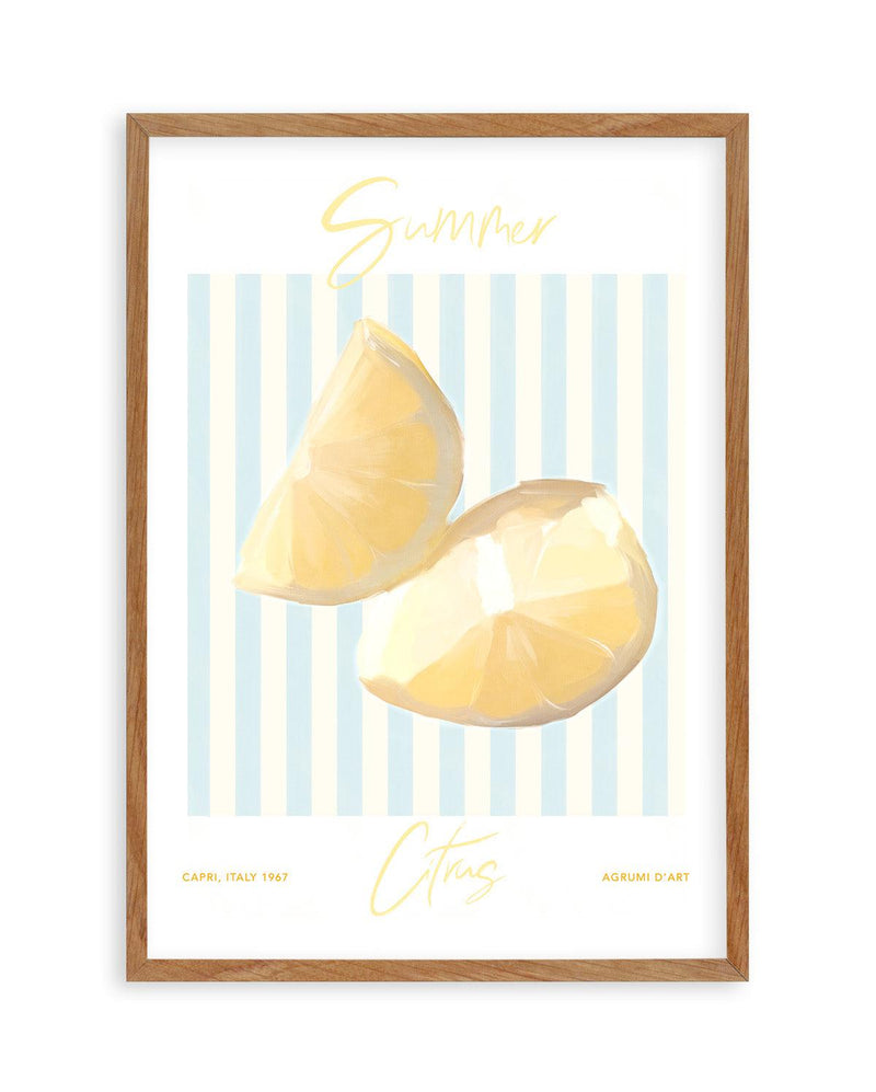 Summer Citrus Art Print-PRINT-Olive et Oriel-Olive et Oriel-50x70 cm | 19.6" x 27.5"-Walnut-With White Border-Buy-Australian-Art-Prints-Online-with-Olive-et-Oriel-Your-Artwork-Specialists-Austrailia-Decorate-With-Coastal-Photo-Wall-Art-Prints-From-Our-Beach-House-Artwork-Collection-Fine-Poster-and-Framed-Artwork