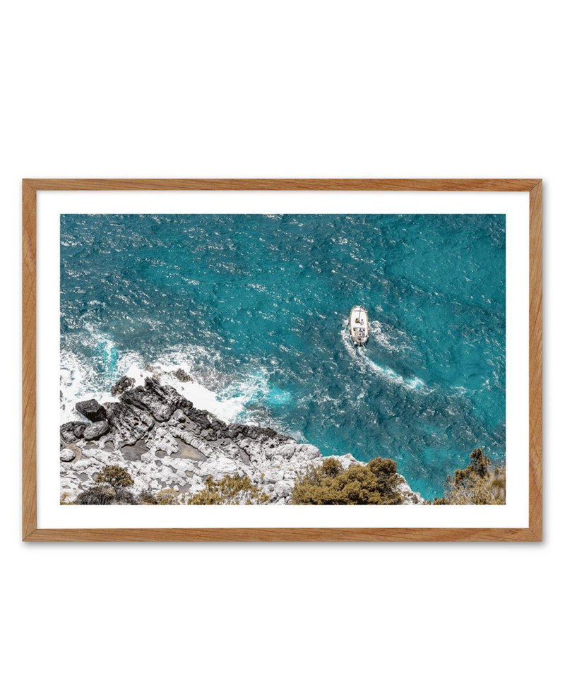 Sunday Sailing | Capri Art Print-PRINT-Olive et Oriel-Olive et Oriel-50x70 cm | 19.6" x 27.5"-Walnut-With White Border-Buy-Australian-Art-Prints-Online-with-Olive-et-Oriel-Your-Artwork-Specialists-Austrailia-Decorate-With-Coastal-Photo-Wall-Art-Prints-From-Our-Beach-House-Artwork-Collection-Fine-Poster-and-Framed-Artwork