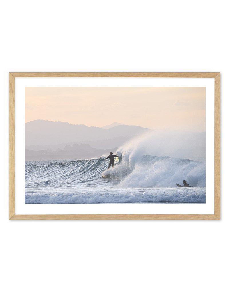 Sunday Surf, The Pass Art Print-PRINT-Olive et Oriel-Olive et Oriel-A5 | 5.8" x 8.3" | 14.8 x 21cm-Oak-With White Border-Buy-Australian-Art-Prints-Online-with-Olive-et-Oriel-Your-Artwork-Specialists-Austrailia-Decorate-With-Coastal-Photo-Wall-Art-Prints-From-Our-Beach-House-Artwork-Collection-Fine-Poster-and-Framed-Artwork