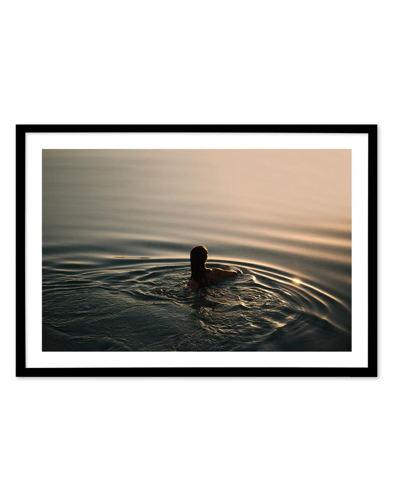 Sunset Swims by Jovani Demetrie Art Print-PRINT-Olive et Oriel-Jovani Demetrie-A5 | 5.8" x 8.3" | 14.8 x 21cm-Black-With White Border-Buy-Australian-Art-Prints-Online-with-Olive-et-Oriel-Your-Artwork-Specialists-Austrailia-Decorate-With-Coastal-Photo-Wall-Art-Prints-From-Our-Beach-House-Artwork-Collection-Fine-Poster-and-Framed-Artwork