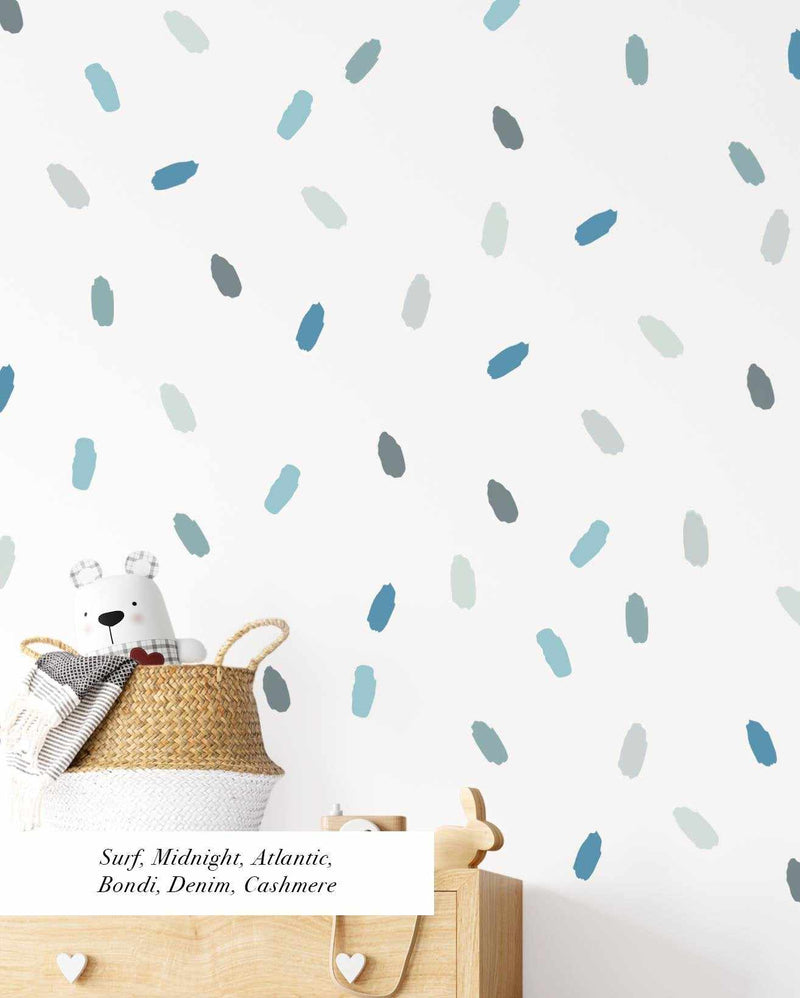 Super Fun Dots Decal Set | Custom Colours-Decals-Olive et Oriel-Decorate your kids bedroom wall decor with removable wall decals, these fabric kids decals are a great way to add colour and update your children's bedroom. Available as girls wall decals or boys wall decals, there are also nursery decals.
