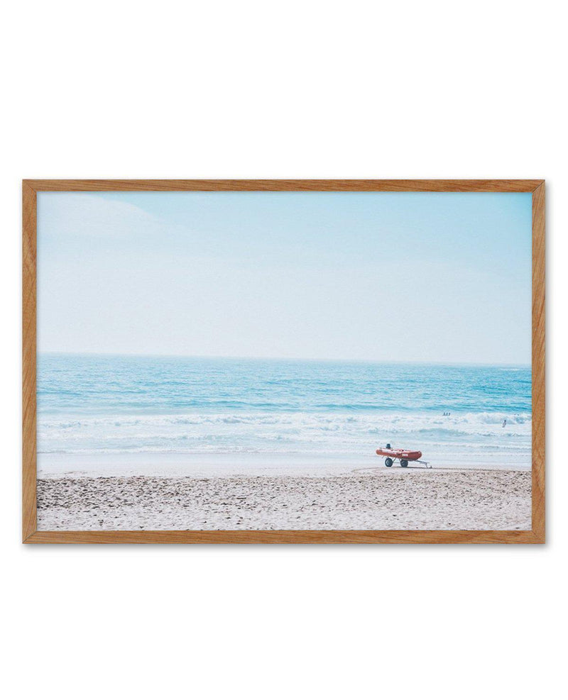 Surf Rescue | North Wollongong Art Print-PRINT-Olive et Oriel-Olive et Oriel-50x70 cm | 19.6" x 27.5"-Walnut-With White Border-Buy-Australian-Art-Prints-Online-with-Olive-et-Oriel-Your-Artwork-Specialists-Austrailia-Decorate-With-Coastal-Photo-Wall-Art-Prints-From-Our-Beach-House-Artwork-Collection-Fine-Poster-and-Framed-Artwork