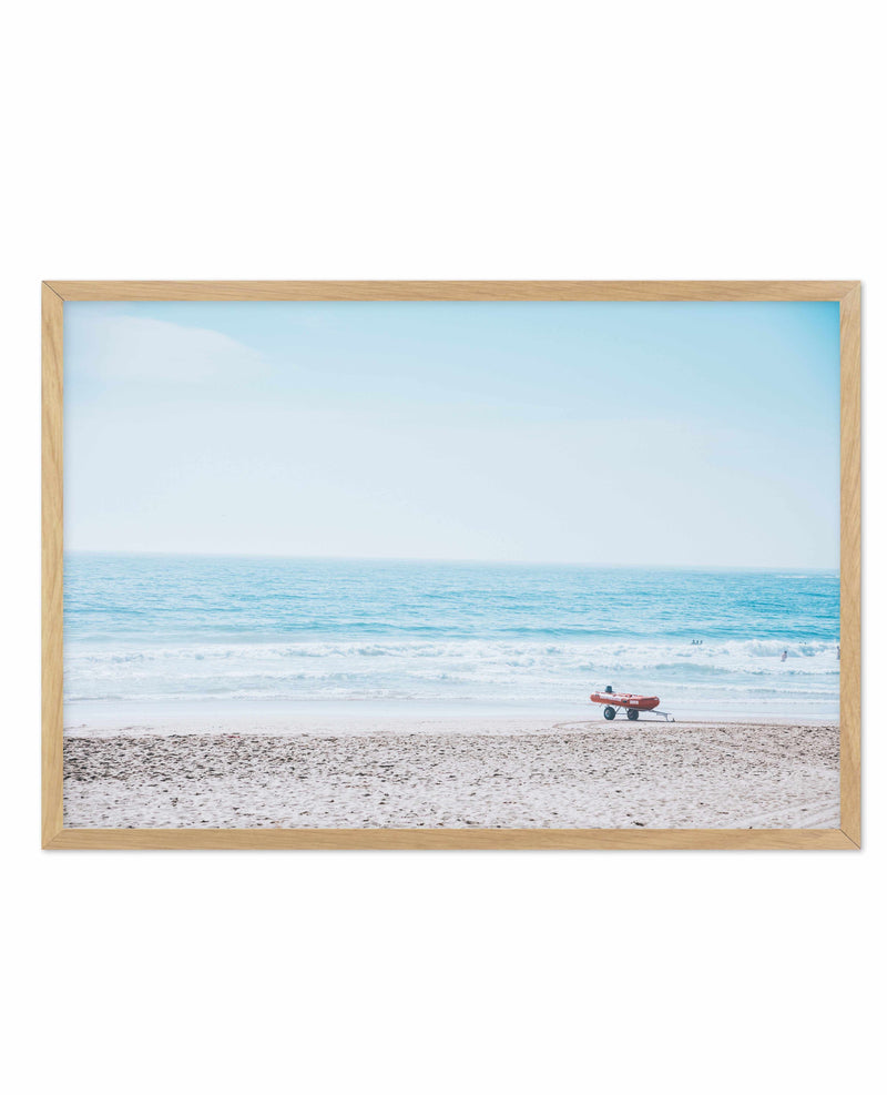 Surf Rescue | North Wollongong Art Print-PRINT-Olive et Oriel-Olive et Oriel-A4 | 8.3" x 11.7" | 21 x 29.7cm-Oak-With White Border-Buy-Australian-Art-Prints-Online-with-Olive-et-Oriel-Your-Artwork-Specialists-Austrailia-Decorate-With-Coastal-Photo-Wall-Art-Prints-From-Our-Beach-House-Artwork-Collection-Fine-Poster-and-Framed-Artwork