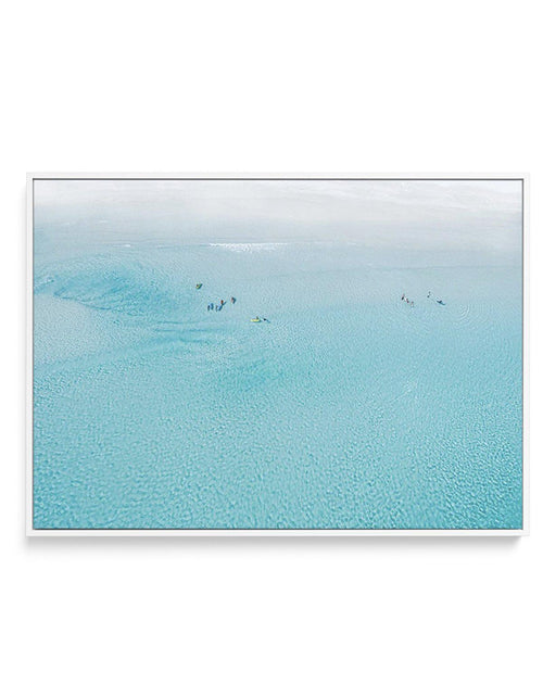 Surf School | Wharton Beach | Framed Canvas-CANVAS-You can shop wall art online with Olive et Oriel for everything from abstract art to fun kids wall art. Our beautiful modern art prints and canvas art are available from large canvas prints to wall art paintings and our proudly Australian artwork collection offers only the highest quality framed large wall art and canvas art Australia - You can buy fashion photography prints or Hampton print posters and paintings on canvas from Olive et Oriel an