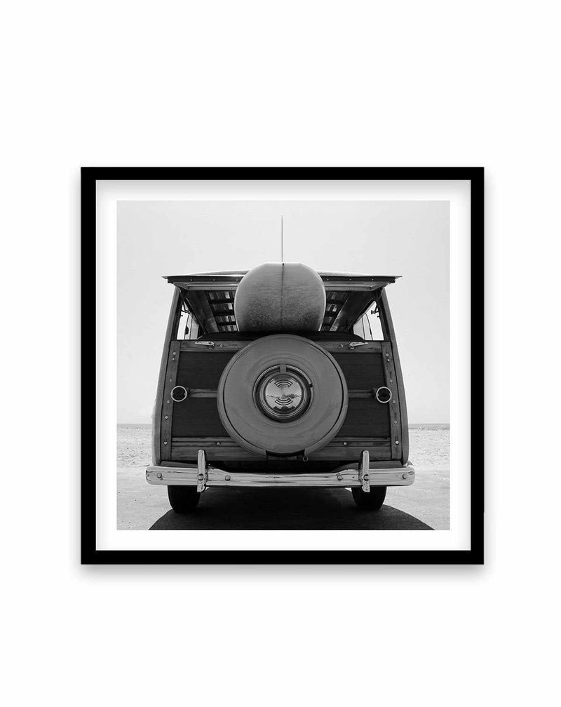 Surf Van No I Art Print-Print-Olive et Oriel-Olive et Oriel-70x70 cm | 27.5" x 27.5"-Black-With White Border-Buy-Australian-Art-Prints-Online-with-Olive-et-Oriel-Your-Artwork-Specialists-Austrailia-Decorate-With-Coastal-Photo-Wall-Art-Prints-From-Our-Beach-House-Artwork-Collection-Fine-Poster-and-Framed-Artwork