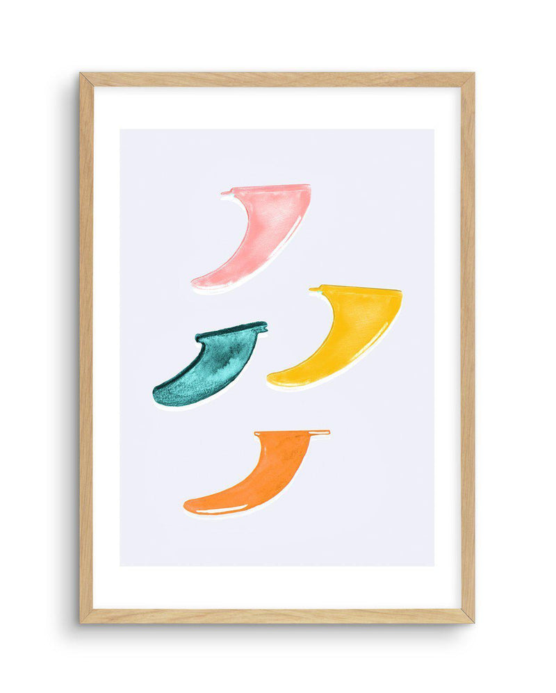 Surfboard Fins Art Print-PRINT-Olive et Oriel-Olive et Oriel-A4 | 8.3" x 11.7" | 21 x 29.7cm-Oak-With White Border-Buy-Australian-Art-Prints-Online-with-Olive-et-Oriel-Your-Artwork-Specialists-Austrailia-Decorate-With-Coastal-Photo-Wall-Art-Prints-From-Our-Beach-House-Artwork-Collection-Fine-Poster-and-Framed-Artwork