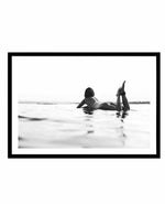 Surfer Girl B&W | LS Art Print-PRINT-Olive et Oriel-Olive et Oriel-A5 | 5.8" x 8.3" | 14.8 x 21cm-Black-With White Border-Buy-Australian-Art-Prints-Online-with-Olive-et-Oriel-Your-Artwork-Specialists-Austrailia-Decorate-With-Coastal-Photo-Wall-Art-Prints-From-Our-Beach-House-Artwork-Collection-Fine-Poster-and-Framed-Artwork