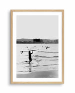 Surfer Girl | Byron Bay Art Print-PRINT-Olive et Oriel-Olive et Oriel-A4 | 8.3" x 11.7" | 21 x 29.7cm-Oak-With White Border-Buy-Australian-Art-Prints-Online-with-Olive-et-Oriel-Your-Artwork-Specialists-Austrailia-Decorate-With-Coastal-Photo-Wall-Art-Prints-From-Our-Beach-House-Artwork-Collection-Fine-Poster-and-Framed-Artwork