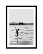 Surfer Girl | Byron Bay Art Print-PRINT-Olive et Oriel-Olive et Oriel-A4 | 8.3" x 11.7" | 21 x 29.7cm-Black-With White Border-Buy-Australian-Art-Prints-Online-with-Olive-et-Oriel-Your-Artwork-Specialists-Austrailia-Decorate-With-Coastal-Photo-Wall-Art-Prints-From-Our-Beach-House-Artwork-Collection-Fine-Poster-and-Framed-Artwork