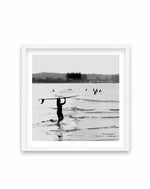 Surfer Girl SQ Art Print-PRINT-Olive et Oriel-Olive et Oriel-70x70 cm | 27.5" x 27.5"-White-With White Border-Buy-Australian-Art-Prints-Online-with-Olive-et-Oriel-Your-Artwork-Specialists-Austrailia-Decorate-With-Coastal-Photo-Wall-Art-Prints-From-Our-Beach-House-Artwork-Collection-Fine-Poster-and-Framed-Artwork