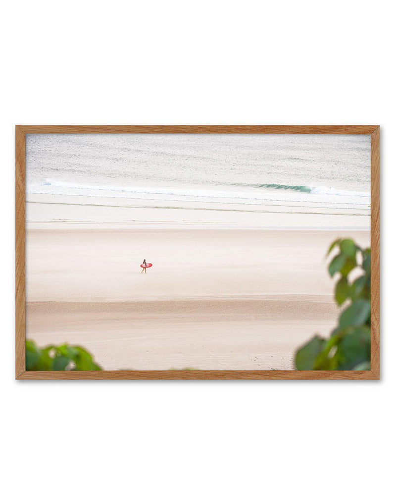 Surfer Girl, The Pass Art Print-PRINT-Olive et Oriel-Olive et Oriel-50x70 cm | 19.6" x 27.5"-Walnut-With White Border-Buy-Australian-Art-Prints-Online-with-Olive-et-Oriel-Your-Artwork-Specialists-Austrailia-Decorate-With-Coastal-Photo-Wall-Art-Prints-From-Our-Beach-House-Artwork-Collection-Fine-Poster-and-Framed-Artwork