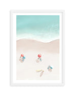 Surfers & Umbrellas I Art Print-PRINT-Olive et Oriel-Simmo-A5 | 5.8" x 8.3" | 14.8 x 21cm-White-With White Border-Buy-Australian-Art-Prints-Online-with-Olive-et-Oriel-Your-Artwork-Specialists-Austrailia-Decorate-With-Coastal-Photo-Wall-Art-Prints-From-Our-Beach-House-Artwork-Collection-Fine-Poster-and-Framed-Artwork