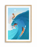 Surfers by Petra Lizde Art Print