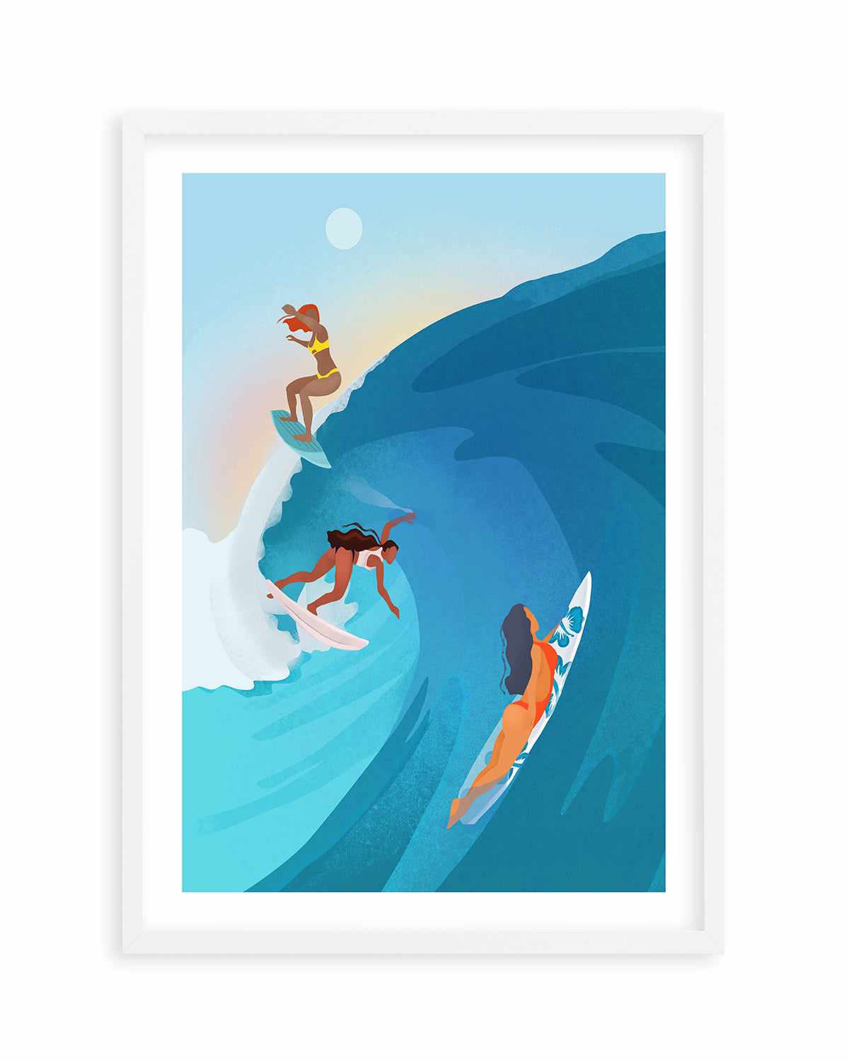 Surfers by Petra Lizde Art Print