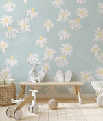 Sweet Daisy Flower Wallpaper-Wallpaper-Buy Kids Removable Wallpaper Online Our Custom Made Children√¢‚Ç¨‚Ñ¢s Wallpapers Are A Fun Way To Decorate And Enhance Boys Bedroom Decor And Girls Bedrooms They Are An Amazing Addition To Your Kids Bedroom Walls Our Collection of Kids Wallpaper Is Sure To Transform Your Kids Rooms Interior Style From Pink Wallpaper To Dinosaur Wallpaper Even Marble Wallpapers For Teen Boys Shop Peel And Stick Wallpaper Online Today With Olive et Oriel