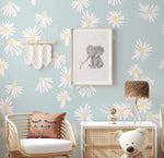 Sweet Daisy Flower Wallpaper-Wallpaper-Buy Kids Removable Wallpaper Online Our Custom Made Children√¢‚Ç¨‚Ñ¢s Wallpapers Are A Fun Way To Decorate And Enhance Boys Bedroom Decor And Girls Bedrooms They Are An Amazing Addition To Your Kids Bedroom Walls Our Collection of Kids Wallpaper Is Sure To Transform Your Kids Rooms Interior Style From Pink Wallpaper To Dinosaur Wallpaper Even Marble Wallpapers For Teen Boys Shop Peel And Stick Wallpaper Online Today With Olive et Oriel