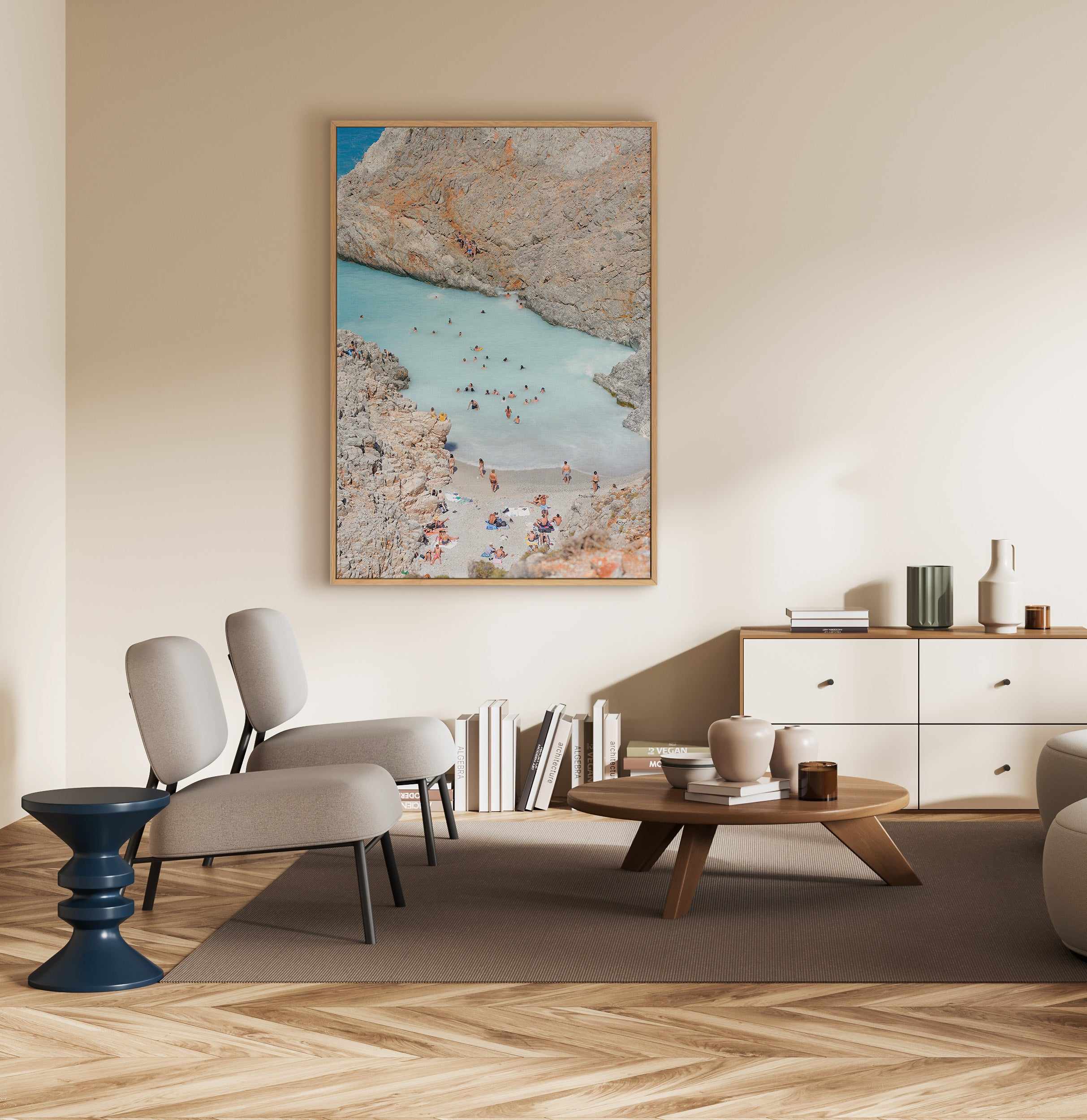 Swim In by Kamalia Studio | Framed Canvas Art Print