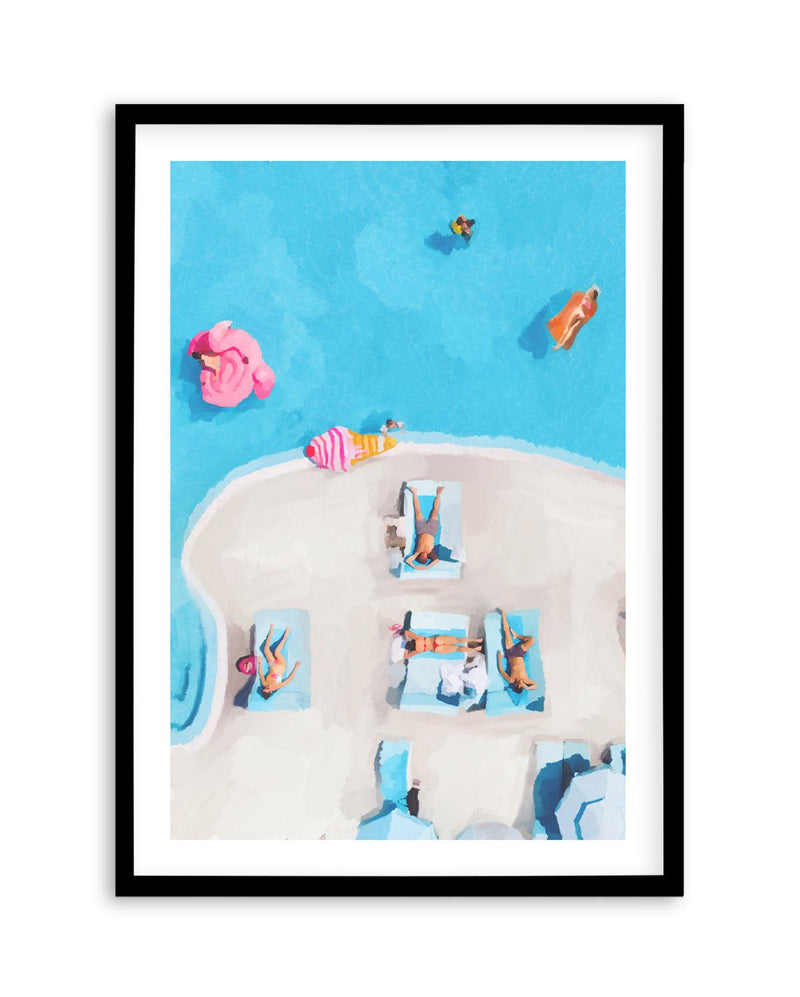 Swim Up I Art Print-PRINT-Olive et Oriel-Jess Mckinnon-A5 | 5.8" x 8.3" | 14.8 x 21cm-Black-With White Border-Buy-Australian-Art-Prints-Online-with-Olive-et-Oriel-Your-Artwork-Specialists-Austrailia-Decorate-With-Coastal-Photo-Wall-Art-Prints-From-Our-Beach-House-Artwork-Collection-Fine-Poster-and-Framed-Artwork