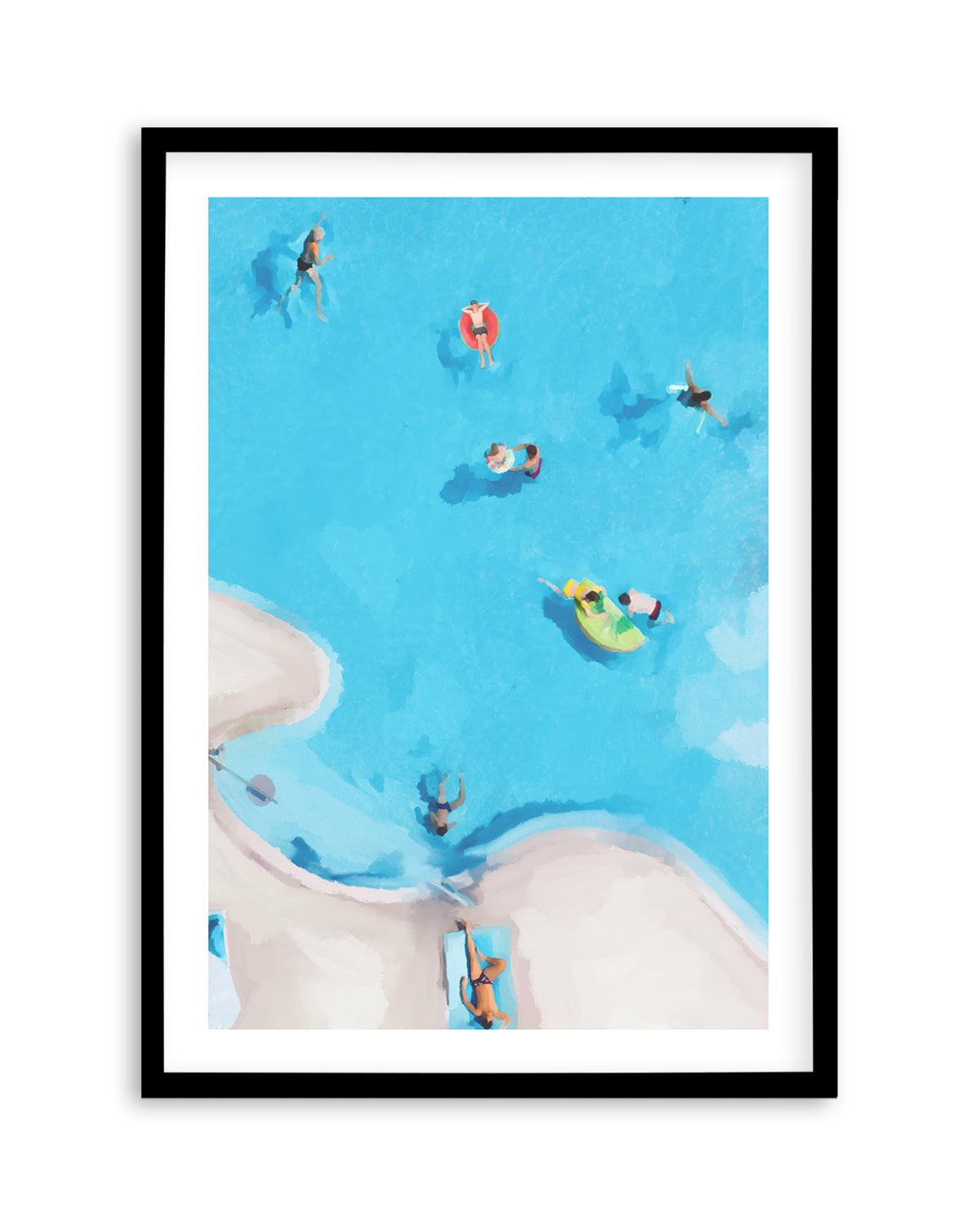 Swim Up II Art Print-PRINT-Olive et Oriel-Jess Mckinnon-A5 | 5.8" x 8.3" | 14.8 x 21cm-Black-With White Border-Buy-Australian-Art-Prints-Online-with-Olive-et-Oriel-Your-Artwork-Specialists-Austrailia-Decorate-With-Coastal-Photo-Wall-Art-Prints-From-Our-Beach-House-Artwork-Collection-Fine-Poster-and-Framed-Artwork