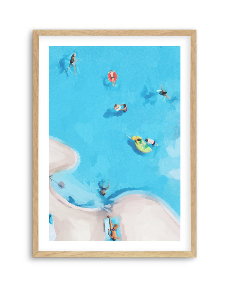Swim Up II Art Print-PRINT-Olive et Oriel-Jess Mckinnon-A5 | 5.8" x 8.3" | 14.8 x 21cm-Oak-With White Border-Buy-Australian-Art-Prints-Online-with-Olive-et-Oriel-Your-Artwork-Specialists-Austrailia-Decorate-With-Coastal-Photo-Wall-Art-Prints-From-Our-Beach-House-Artwork-Collection-Fine-Poster-and-Framed-Artwork