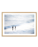 Swimmers at Dusk Art Print-PRINT-Olive et Oriel-Olive et Oriel-A4 | 8.3" x 11.7" | 21 x 29.7cm-Oak-With White Border-Buy-Australian-Art-Prints-Online-with-Olive-et-Oriel-Your-Artwork-Specialists-Austrailia-Decorate-With-Coastal-Photo-Wall-Art-Prints-From-Our-Beach-House-Artwork-Collection-Fine-Poster-and-Framed-Artwork