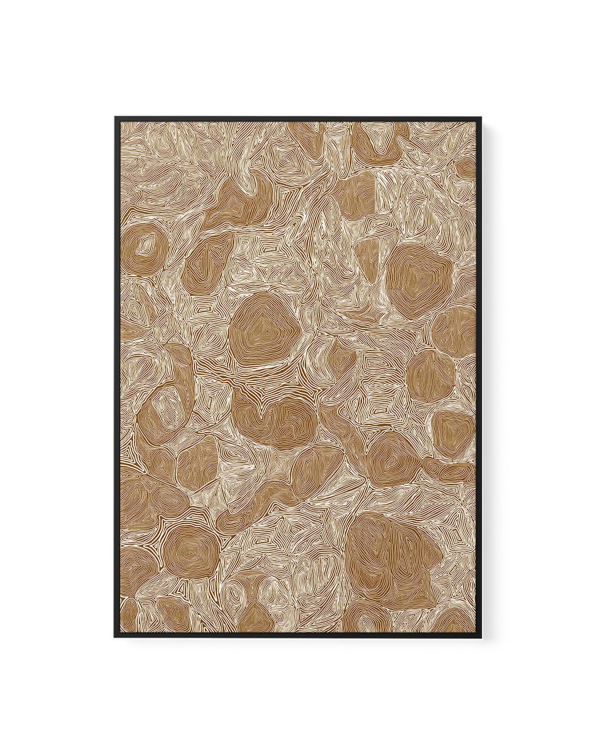 Systems | Brown Ochre by Leah Cummins | Framed Canvas Art Print